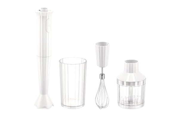 Alessi  Veckad MDL10S W nedsänkningsblandare med graderat glas, visp och kvarn i termoplastisk harts, vit Eurokontakt 500 W