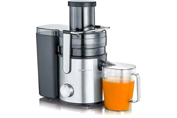 Severin  Multi-Purpose Electric Juicer with 800 W of Power ES 3570, Brushed Stainless Steel-Black