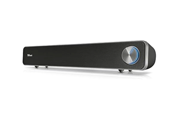 Trust  Arys Soundbar med fin Design och 12 Watt (6 W RMS) uteffekt för Dator - Svart