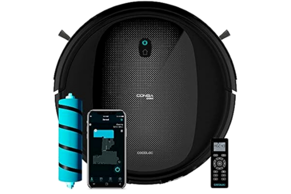 Cecotec  Robot odkurzający CONGA 2290 ULTRA z technologią iTech SmartGyro 4.0 jednocześnie szoruje, odkurza i zamiata. 2100 Pa. Aplikacja z mapą.