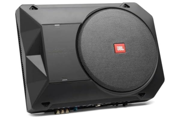 JBL  BassPro SL2 Aktiv bilsubwoofer - Aktivt bashögtalare för hifi under sätet med basreflexbas JBL box stor 8 tum | 200 mm och 125 Watt aktiv förstärkare bil