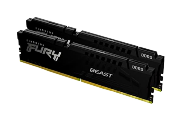 Kingston  FURY Beast Svart 32 GB (2 x 16 GB) 5600MT/s DDR5 CL40 DIMM Fast Computer Gaming-minne Kit - KF556C40BBK2-32