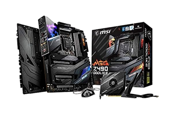 MSI  MEG Z490 GODLIKE E-ATX Gaming moederbord (10e generatie Intel Core, LGA 1200 socket, DDR4, SLI/CF, drie M.2-sleuven, Thunderbolt 3 Type-C, Wi-Fi 6, Mystic Light RGB)