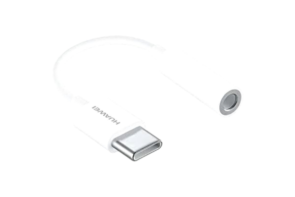 Huawei HUAWEI CM20 USB-C till 3.5 mm Audio Jack Adapter, Vit