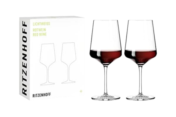 Ritzenhoff RITZENHOFF 6111005 rödvinsglas 500 ml – serie ljusvitt – 2 stycken i presentset – stiligt modern – tillverkad i Tyskland