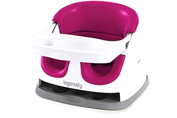 Ingenuity , 2-in-1 babyzitverhoger en kinderzitje Roze flambé roze-flambe