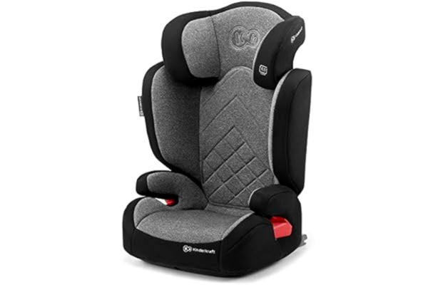 KinderKraft Kinderkraft Car Seat XPAND, Booster Child Seat, with Isofix, Adjustable Headrest, Side Protection, for Toddlers, Infant, Group 2/3, 15-36 Kg, Up to 12 Years, Safety Certificate Intertek, Gray