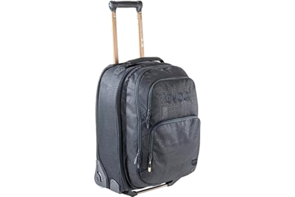 Evoc EVOC resevagn resväska vagn för handbagage (teleskophandtag, utbytbara skridskorullar, extra lätt, stabil EVA-golvkonstruktion), svart, TERMINAL BAG 40+20l, Terminal väska 40 + 20 l