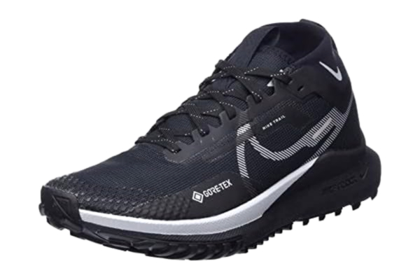 Nike  Femme React Pegasus 4 Gore-Tex Women's Waterproof Trail Running Shoes, Black/Wolf Grey-Reflect Silver, 37.5 EU