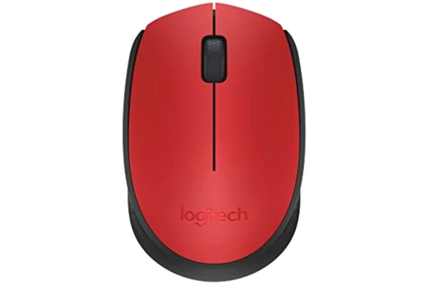 Logitech  M171 Souris Sans Fil pour PC, Mac, Ordinateur portable, 2,4 GHz avec Mini-récepteur USB, Suivi Optique, Autonomie de Piles de 12 mois, Ambidextre - Rouge