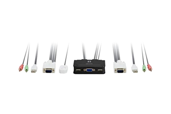LevelOne  KVM Switch LevelOne 2x USB KVM-0223 med ljud