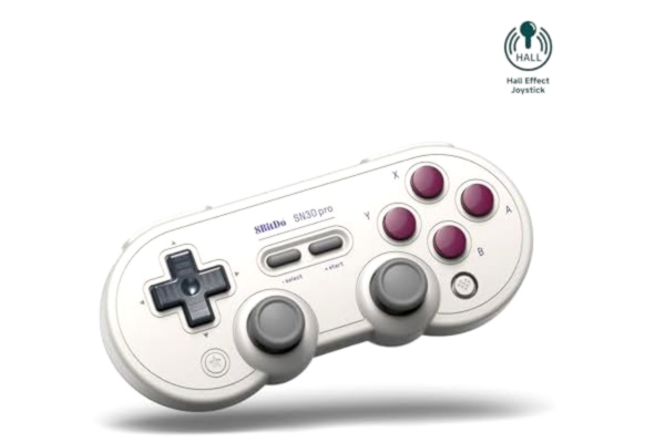 8Bitdo 8BitDo SN30 Pro Bluetooth Controller, Hall Effect Joystick Update, Compatible with Switch, PC, macOS, Android, Steam Deck & Raspberry Pi (G Classic)