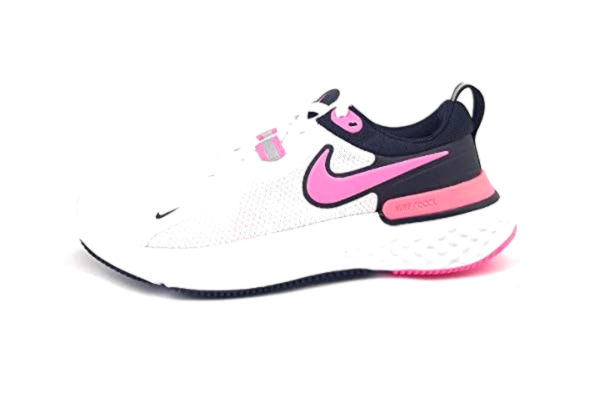 Nike  WMNS React Miler, Chaussure de Course Femme, White Black Pink Blast, 38.5 EU