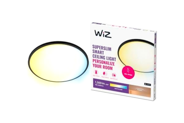WiZ  SuperSlim Ceiling - Tunable White Takplafond, 16W, Svart, 2700-6500 kelvin, dimbar i kallvitt till varmvitt