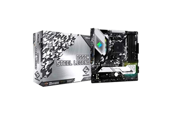 ASRock Asrock B550M Steel Legend Motherboard, Supports 3rd Gen AMD4 Ryzen, PCIe 4.2