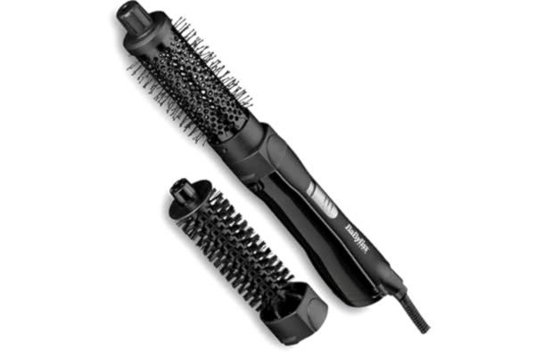 BaByliss  Shape & Smooth Varmluftsborste – Kraftfull Varmluftsborste, Borsthuvuden 30 mm & 20 mm, Svalluftsfunktion, Snabb Föning & Styling, Svart, AS82E