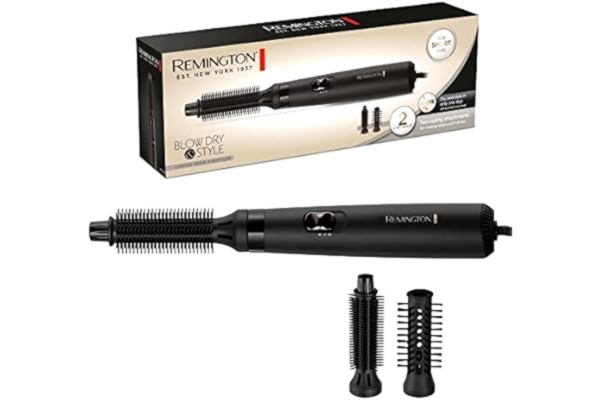 Remington  Blow Dry & Style Varmluftsborste, 400W, 2 utbytbara tillbehör, 2 värme-/hastighetsinställningar, 1,8m sladd, AS7100