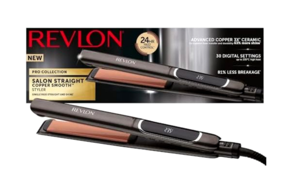 Revlon  Pro Collection Salon Straight Copper Hair Straightener, 125 mm, Extra Long