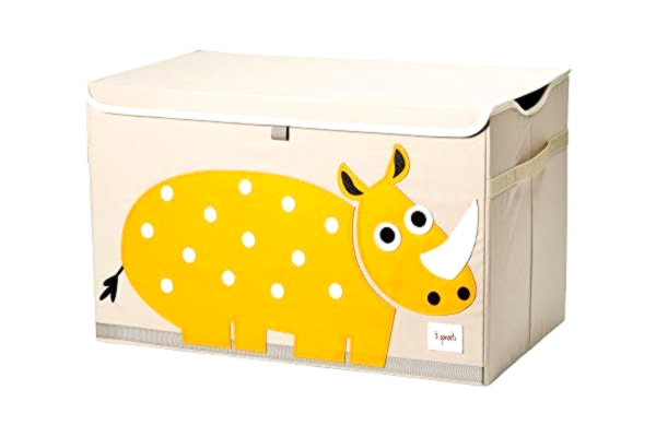 3 Sprouts  - Leksakslåda för barn – viloläge för pojk- och flickrum, noshörning