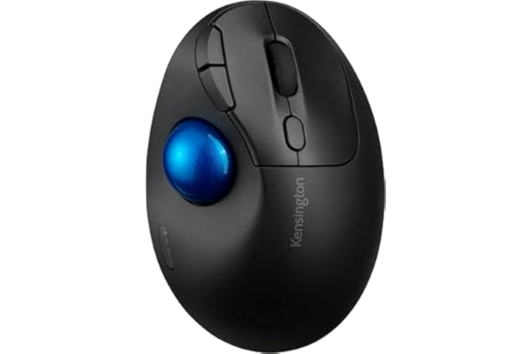 Kensington  Pro Fit Ergo TB450 Trådlös Trackball-mus (Bluetooth & 2.4GHz), Ergonomisk tumstyrd 34 mm trackball, Upp till 18 månaders batteritid, tillverkad av 50% återvunnen plast (K72194WW)
