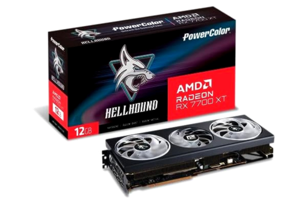 PowerColor  Radeon RX 7700 XT Hellhound OC - 12GB GDDR6 VRAM - Näytönohjaimet
