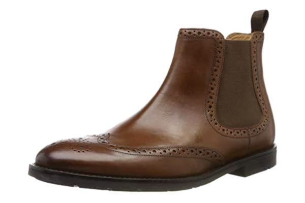 Clarks  Ronnie Top Chelsea Boots voor heren, Braun British Tan Leather, 42.5 EU