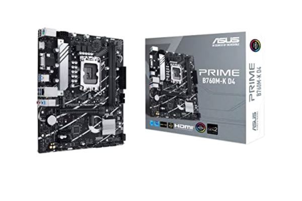 Asus ASUS PRIME B760M-K D4 Emolevy - Intel B760 - Intel LGA1700 socket - DDR4 RAM - Micro-ATX