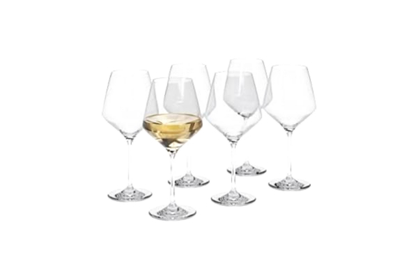 Eva Solo EVA-TRIO | Uppsättning av 6 vackra Legio Nova vita vinglas | 362 ml | Tillverkad av blyfri kristall | diskmaskinssäker på ett glasprogram