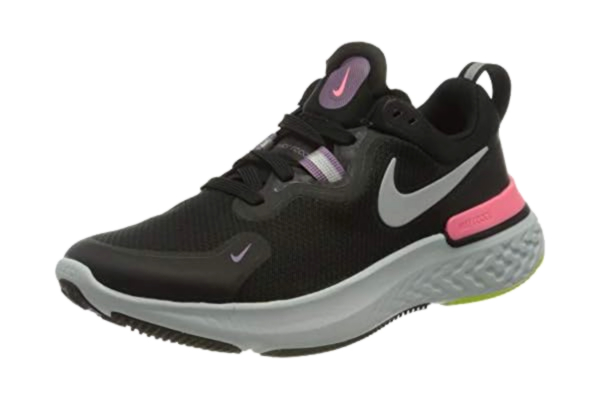 Nike NIKE React Miler damskie buty do biegania w terenie czarny/metaliczny srebrno-fioletowy D, 42 EU, Czarny metaliczny srebrny fioletowy D, 41 EU