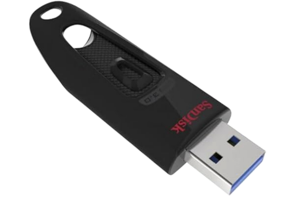 SanDisk  64GB Ultra USB Flash Drive USB 3.0 Up to 130 MB/s Read, Black, (Pack of 1)