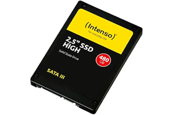 Intenso  högpresterande intern SSD Sata 6,35 cm 480GB svart