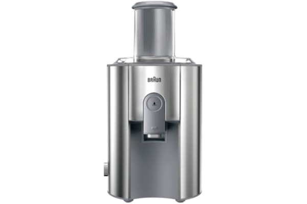 Braun  J700 Spin Juicer extractor for whole fruit, citrus & vegetables 1000 Watt, 2 speeds, anti splash spout, 1.25L foam seperating jug, dishwasher safe parts- Stainless steel grey