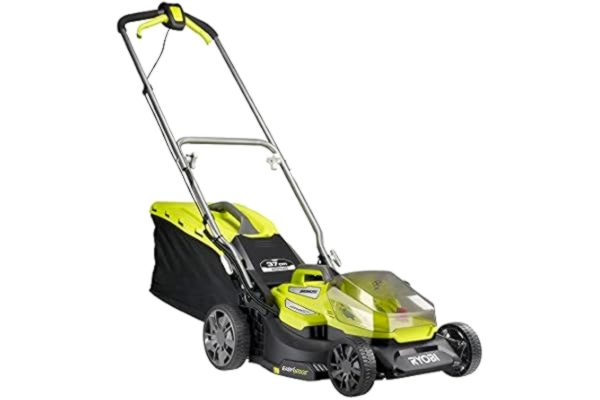 Ryobi RYOBI 18V Brushless Gräsklippare - skär 37 cm - Utan batteri eller laddare - RY18LMX37A-0, Svart/Grön