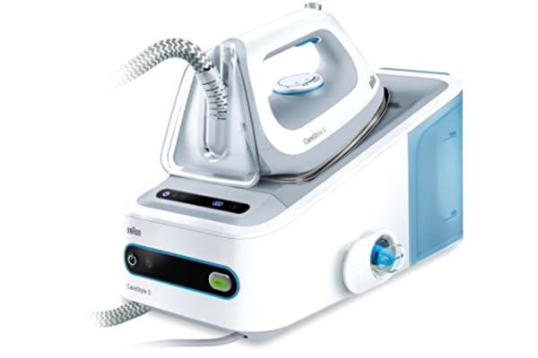 Braun  146994 CareStyle 5 IS 5022 WH Contro stoomstrijkijzer, polycarbonaat, 1,4 liter, blanc/blauw
