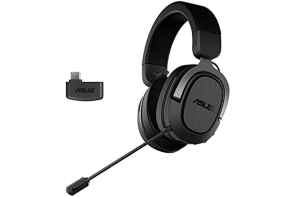 Asus ASUS TUF Gaming H3 Wireless Gaming Headset with 2.4GHz Wireless Connection, Virtual 7.1 Surround Sound, Lightweight design and Copatiable with PC, Playstation 5 and Nintendo Switch