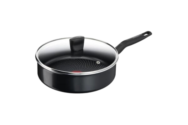 Tefal  Start'Easy C26732 stekpanna med filt 24 cm | aluminium | titan non-stick-tätning | termisk signalteknik | termo-fusion-botten för alla typer av spisar | Inklusive induktion | svart