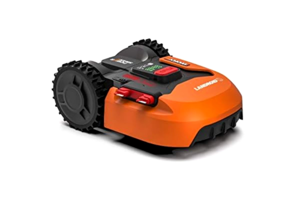 Worx WORX - Tondeuse Robot connectée / Tondeuse à Gazon sans Fil LANDROID - WR130E - jusqu'à 300m² (Installation Facile, tond sous la Pluie, Autonome, contrôle à Distance, Tonte Intelligente)