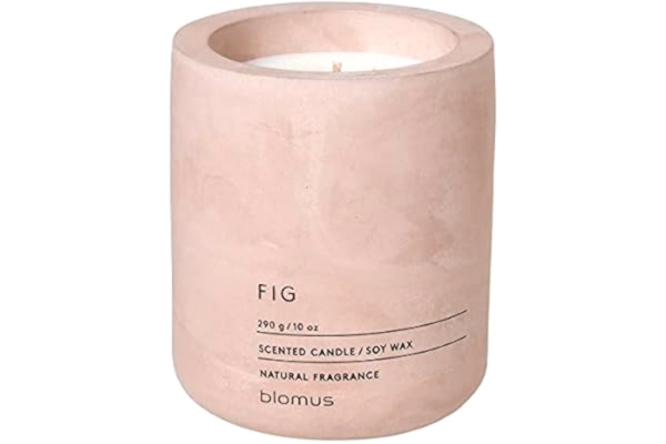 Blomus blomus -FRAGA- Doftljus L av sojavax, Rose Dust, högkvalitativ rumsdoft, karakteristisk betonggook, doft FIG, 55 h brinntid, särskilt sot (H/B/D: 11 x 9 x 9 cm, Rose Dust, 65655)