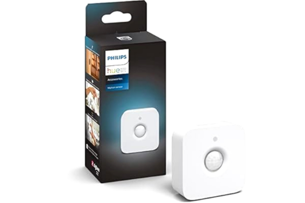 Philips  Hue Motion Sensor rörelsesensor, trådlös rörelsedetektor, installationsfri, infraröd sensor, för smart belysningskontroll, styr med Zigbee & röststyrning via Alexa, Google & Siri