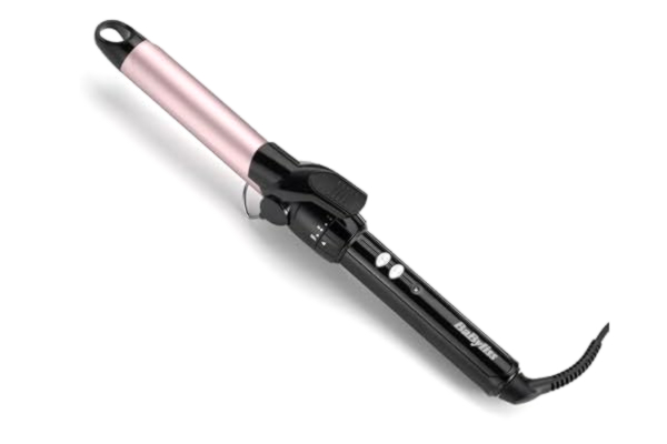 BaByliss  25 mm Locktång - Pro Satin Touch beläggning, 10 Värmeinställningar, Snabb Uppvärmning, Frissfria lockar, Integrerat stöd – Svart & Rosa, C325E