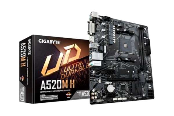Gigabyte GIGABYTE A520M H Hovedkort - AMD A520 - AMD AM4 socket - DDR4 RAM - Micro-ATX