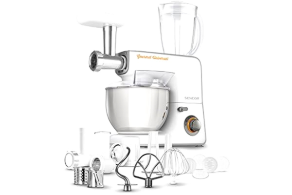 Sencor Robot Culinaire avec Set de 18 Accessoires, 1000 W, Blanc