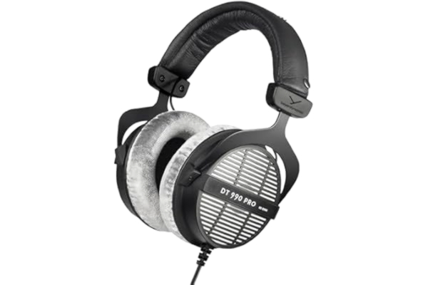 Beyerdynamic beyerdynamic DT 990 PRO enkelsidiga trådbundna over-ear studiohörlurar för mixning, mastering och redigering med 80 ohm. Handgjorda i Tyskland