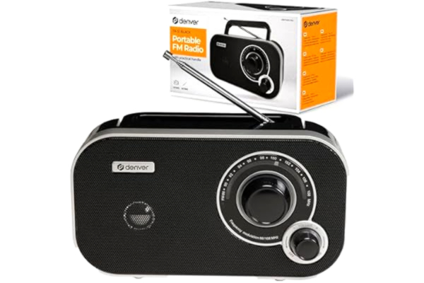 Denver  TR-51 FM-radio med analog justering, svart