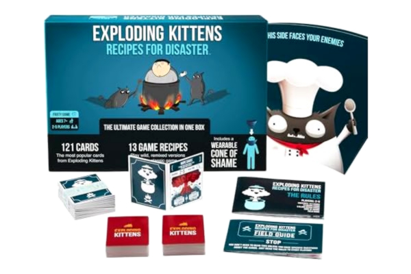 Exploding Kittens  Recipes for Disaster - The Ultimate Collection With 13 New Ways To Play, 2-5 Players - Ages 7+, Adults and Kids Card Game, Great For Family Gatherings, Game Night