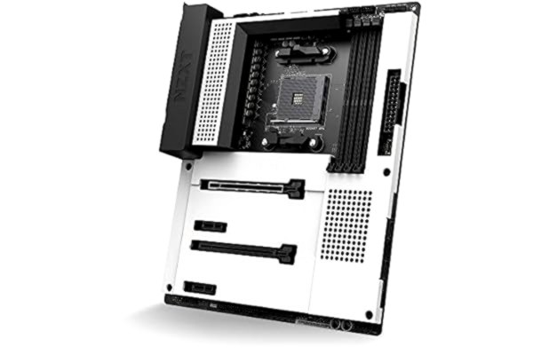 NZXT  N7 B550 - N7-B55XT-W1 - AMD B550 chipset (Supports AMD Socket AM4 Ryzen CPUs) - ATX Gaming Motherboard - Integrated Rear I/O Shield - WiFi 6 connectivity - White