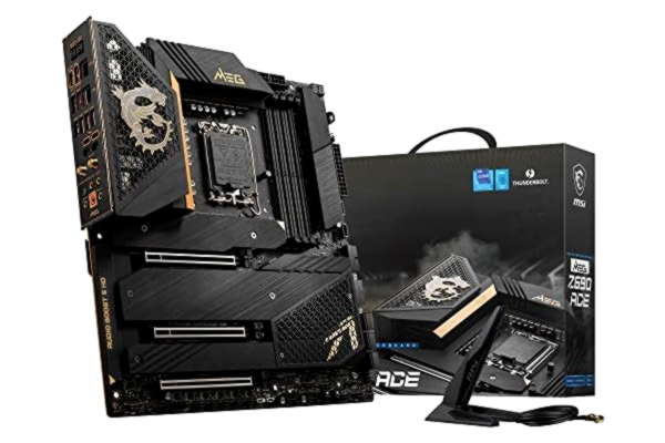 MSI  MEG Z690 ACE Carte Mère, E-ATX - Pour Processeurs Intel Core 12é Gén, LGA 1700 - Direct 19+1+2 Phase VRM 105A, DDR5 DIMMs 6666+MHz/OC, 2 x PCIe 5.0 x16, 4 x M.2 Gen4, Wi-Fi 6E, Thunderbolt 4