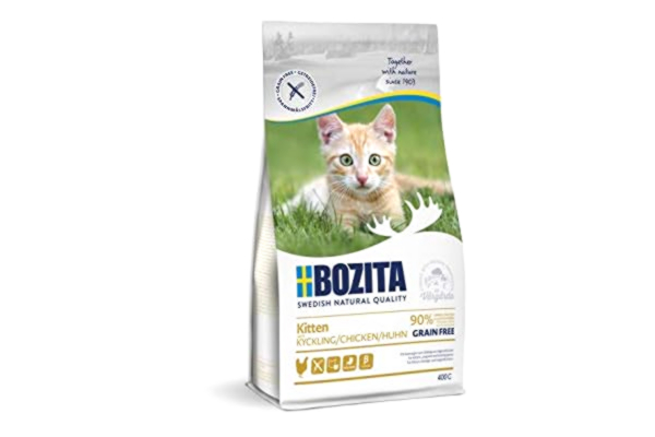Bozita BOZITA Kattunge, spannmålsfri kyckling – torrfoder för kattungar, unga katter och ammande mödrar, 0,4 kg