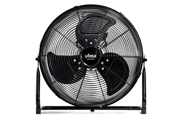 Ufesa  FF0350 Ventilateur de Sol, 70W, 3 Vitesses, Minuterie, 35cm de Diamètre, 3 Pales, Inclination Réglable