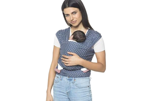 Ergobaby  Baby Wrap Carrier for Newborn to Toddler up to 11kg, Coral Dots Baby Sling from Birth Breathable Stretchy made from 100% Viscose, Unisex